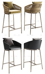 مدل سه بعدی صندلی بار صندلی بلند تری دی مکس 3dmaxstoolchair