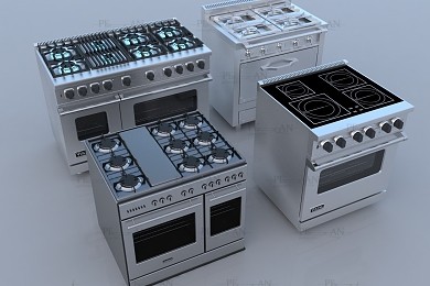 مدل سه بعدی اجاق گاز