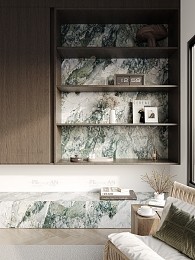 مدل سه بعدی ست دکوری و دیوار و قفسه دکوری