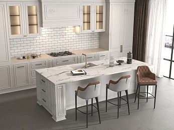 مدل سه بعدی کابینت آشپزخانه