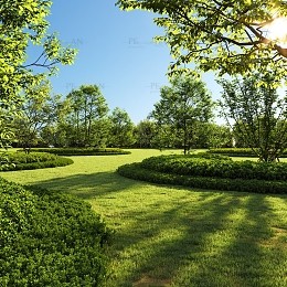 مدل سه بعدی فضای سبز