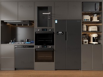 مدل سه بعدی کابینت آشپزخانه