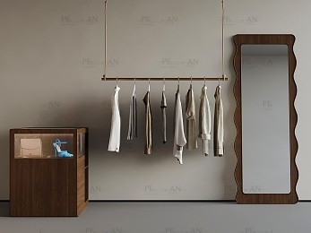 مدل سه بعدی آینه و رگال لباس