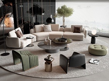 مدل سه بعدی هال و پذیرایی