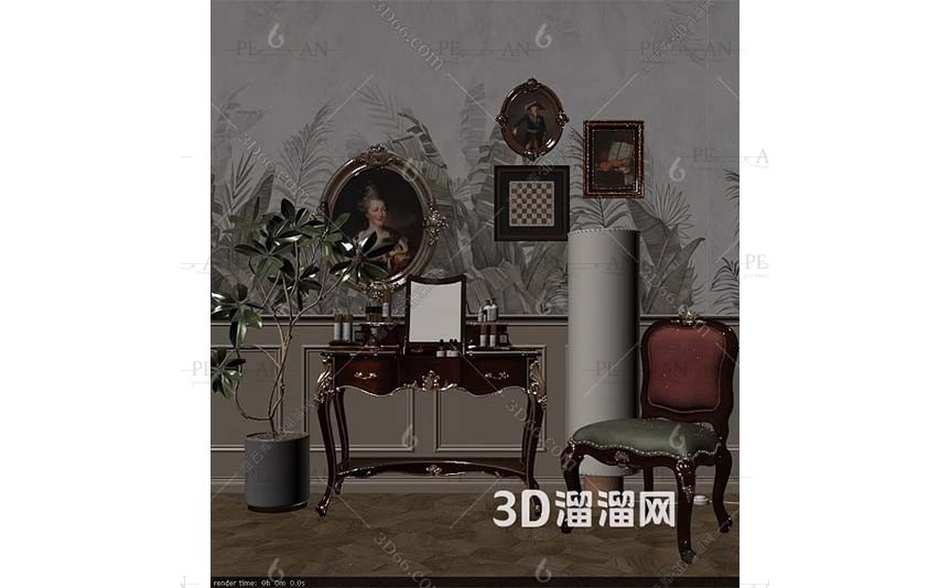 12181331_entryway-cabinet-wood-entryway-cabinet-decorative-decorative-set-lamp-consol-table-wall-art-paiting-3d-model-3dmax001-PERMAN3D.IR_.jpg