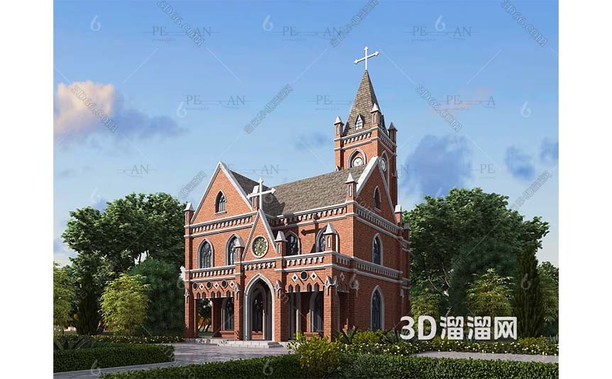 1272437_gothic-architecture-brick-church-steeple-tower-church-facade-claddig-vintage-brick-wall-textured-brick-surface-3d-model-3d-max001-PERMAN3D.IR_.jpg