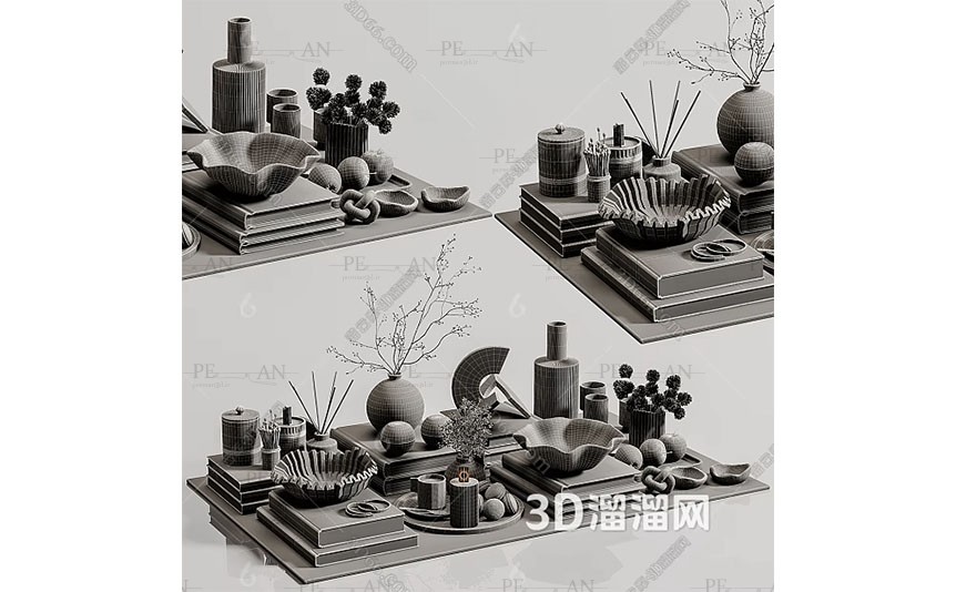 20843069_modern-ornaments-combination-flowerpot-3dmodel-03PERMAN3D.IR_.jpg