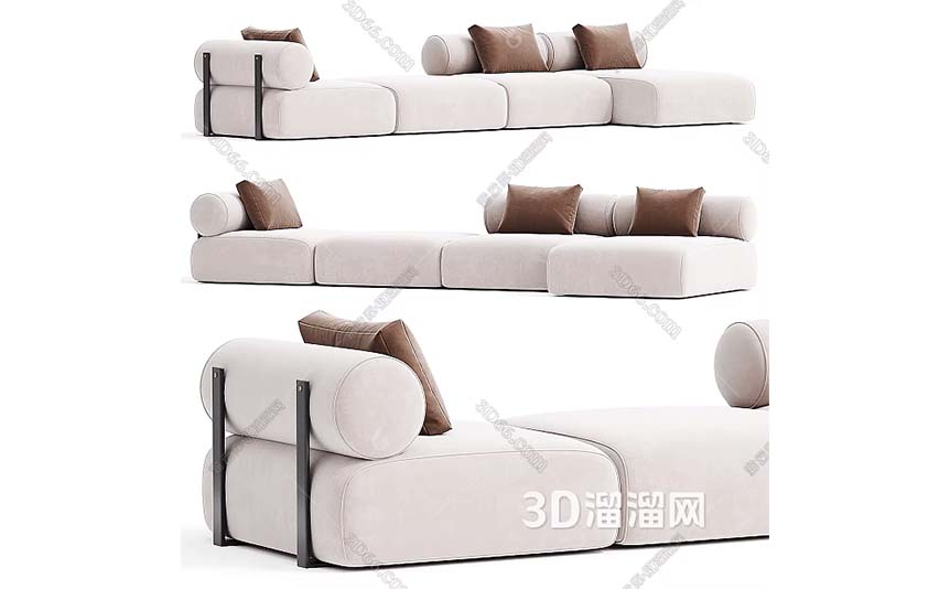 Modern-B&B-Italia-Corner-white-Sofa-3D-Model-preview-01