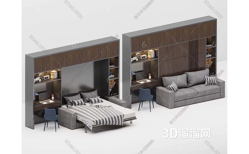 Modern-folding-bed-sofa-folding-bed-3D-model-preview-01