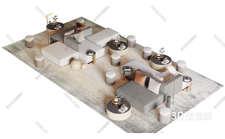 Modern-sofa-and-coffee-table-set-casual-sofa-3D-model-preview-02