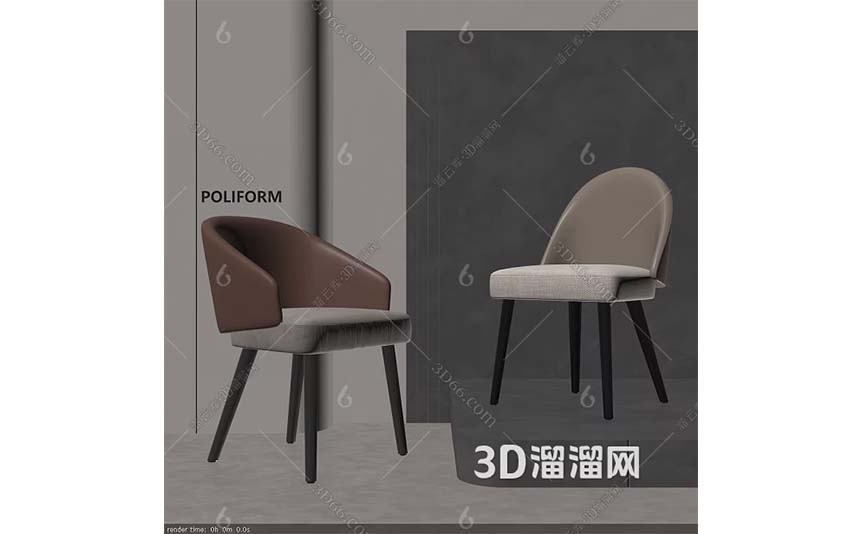 POLIFORM-Dining-Chair-Single-Chair-Lounge-Leather-3D-Model-preview-02
