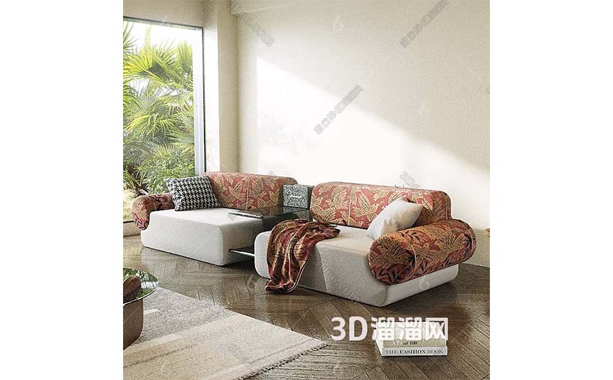 Retro-multi-person-sofa-trendy-Chinese-style-sofa-three-seater-sofa-3D-model-preview-02