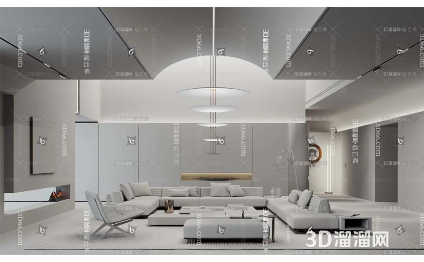 مدل سه‌بعدی نشیمن وابی‌سابی Minotti