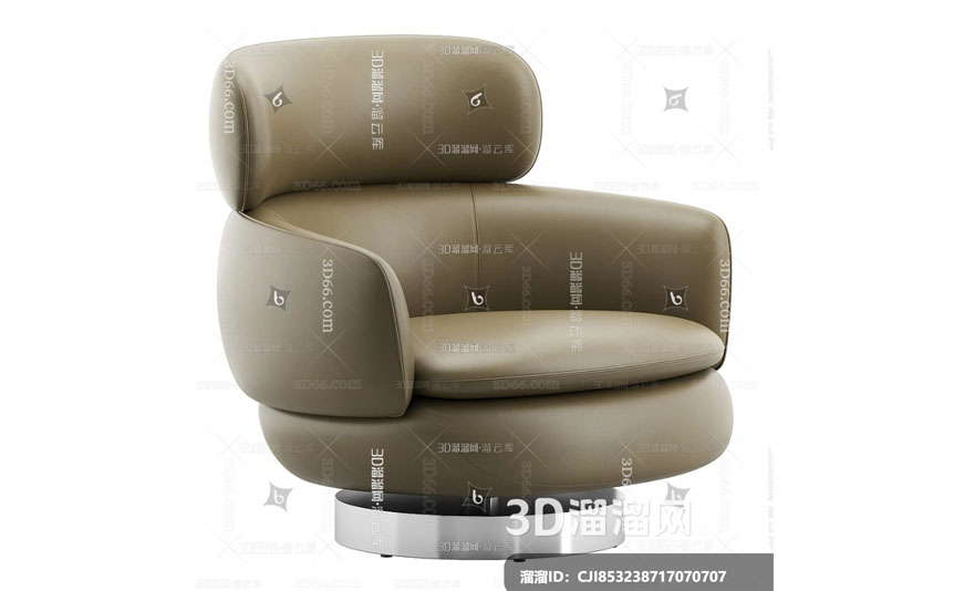 مدل سه‌بعدی صندلی راحتی مدرن Minotti