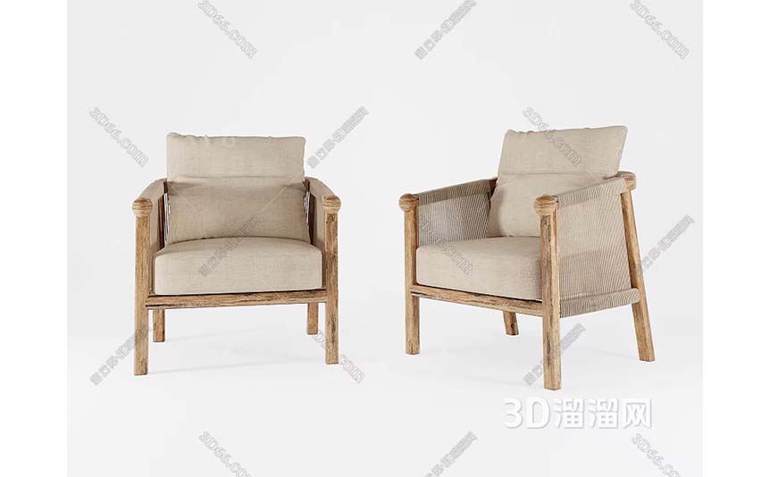 modern-lounge-chairhomestay-armchair-3D-model-preview-02